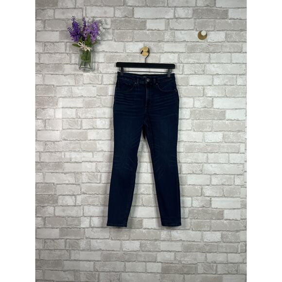 Express Perfect Curve High Rise Legging Dark Wash Blue Jeans - Picture 1 of 13